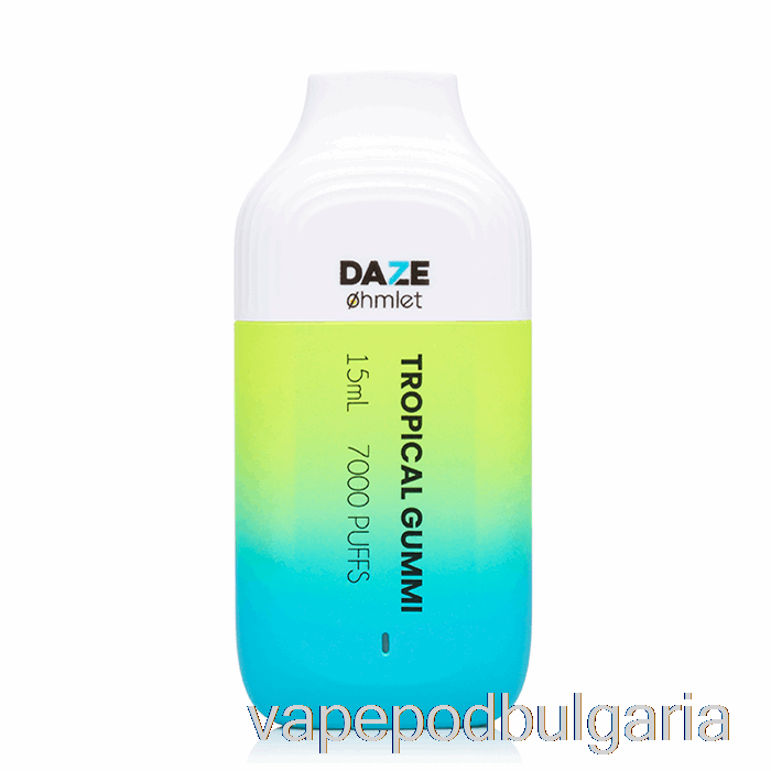 Vape Течности 7 Daze Ohmlet 7000 0% без никотинова тропическа гума за еднократна употреба